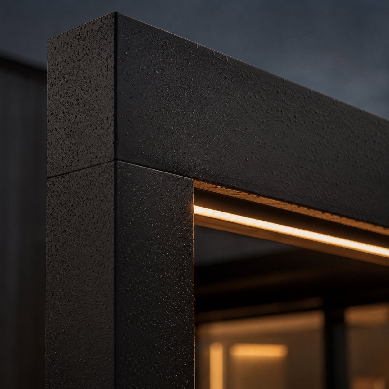 Corten steel water feature detail